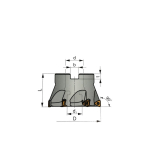 Pramet 63A06R-S90TN10-C Face Mill 90º Pramet 63A06R-S90TN10-C Face Mill 90º