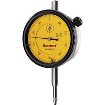 Starrett Dial Indicator 3025-481/5 (Range 5mm)(Graduation 0.01mm)(Dial Reading 0 - 100)