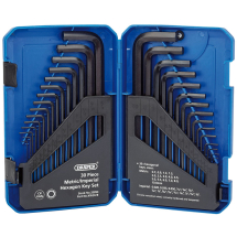 Draper Long Hex Key Set MM/AF 30 pce 33894 Draper Long Hex Key Set MM/AF 30 pce 33894