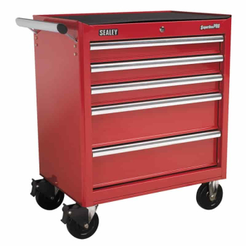 Sealey Roller Cabinet 5 Drawer with Ball Bearing Runners - Red AP33459