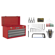 Sealey Tool Chest 3 Drawer 93pc Tool Kit AP9243BBCOMBO