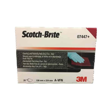 3M 7447 Scotchbrite Hand Pad Red Pk20 3M 7447 Scotchbrite Hand Pad Red Pk20
