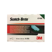 3M 7486 Scotchbrite Dark Green Pk10 Heavy Duty Hand Pad 3M 7486 Scotchbrite Dark Green Pk10 Heavy Duty Hand Pad