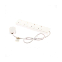 SMJ 13A 4 Way White Extension Lead 5mtr