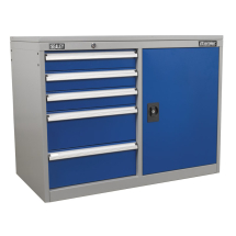 Sealey Cabinet/Workstation 5 Drawer & 1 Shelf Locker API1103B Sealey Cabinet/Workstation 5 Drawer & 1 Shelf Locker API1103B
