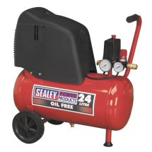 Sealey Compressor 24ltr 1.5hp Belt Drive Oil Free SAC02415 Sealey Compressor 24ltr 1.5hp Belt Drive Oil Free SAC02415