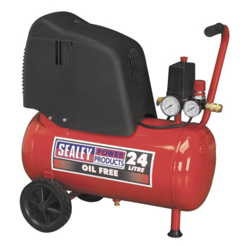 Sealey Compressor 24ltr 1.5hp Belt Drive Oil Free SAC02415
