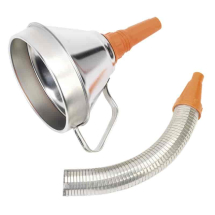 Sealey FM16 Funnel Metal with Flexible Spout & Filter Ø160mm