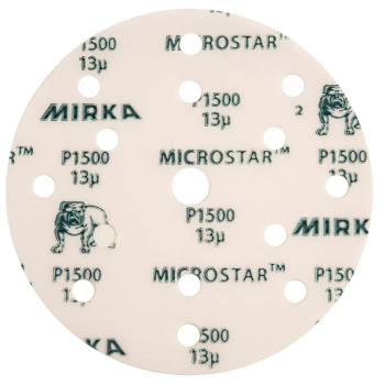 Mirka Microstar 150mm Grip P2500 Bx50 15 Hole FM61105096 Mirka Microstar 150mm Grip P2500 Bx50 15 Hole FM61105096