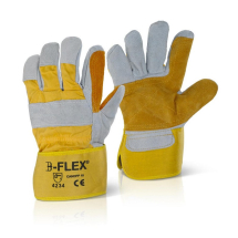 B-Flex Double Palm Rigger Yellow Cuff