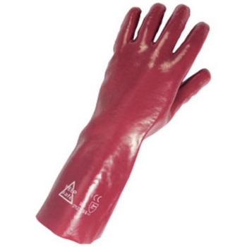 Red PVC Gauntlet 14Inch Keepsafe Size 10 303023