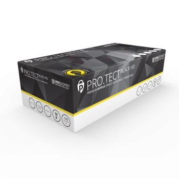 Unigloves PRO.TECT Black HD - Black Nitrile Heavy Duty Gloves Unigloves PRO.TECT Black HD - Black Nitrile Heavy Duty Gloves
